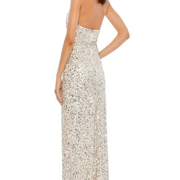 Mac duggal 5312 NWT size 12 Gold sequins - Picture 3 of 8